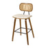 27.2” Counter Height Bar Stools with Rattan Back