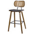 27.2” Counter Height Bar Stools with Rattan Back