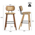 27.2” Counter Height Bar Stools with Rattan Back
