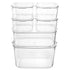 Stackable Clear Plastic Storage Bin Set Organizer Box