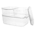 Stackable Clear Plastic Storage Bin Set Organizer Box