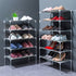 Metal Shoe Rack Organizer Shelf Stand Storage