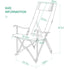 600D Oxford Heavy Duty Portable Camping Chair Lightweight Support - millionsource