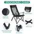 600D Oxford Heavy Duty Portable Camping Chair Lightweight Support - millionsource