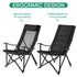 600D Oxford Heavy Duty Portable Camping Chair Lightweight Support - millionsource