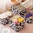 Fabric Storage Bin Foldable Basket Box Cow Print Cotton Linen