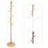 Adjustable Freestanding Wood Coat Rack Hall Tree Hanger - millionsource