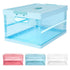 Collapsible Storage Bins Stackable Clear Containers w/ Lid Handle - millionsource