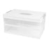 Collapsible Storage Bins Stackable Clear Containers w/ Lid Handle - millionsource