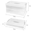 Collapsible Storage Bins Stackable Clear Containers w/ Lid Handle - millionsource