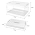 Collapsible Storage Bins Stackable Clear Containers w/ Lid Handle - millionsource