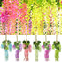 Artificial Fake Wisteria Vine Ratta Hanging Garland Silk Flower - millionsource