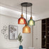 Vintage Colored Glass Pendant Drop Ceiling Light Hanging Fixtures Lighting - millionsource