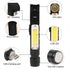 Mini USB Rechargeable Headlight Magnetic Work Light Flashlight - millionsource