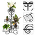 4 Tiers Metal Pot Plant Stand Garden Planter Outdoor Indoor Shelves - millionsource