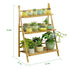 3-Tier Bamboo Plant Stand Folding Flower Pot Display Storage Rack - millionsource