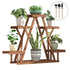 Wood Plant Stand Carbonized Triangle Corner Plant Rack - millionsource