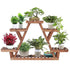 Wood Plant Stand Carbonized Triangle Corner Plant Rack - millionsource