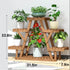 Wood Plant Stand Carbonized Triangle Corner Plant Rack - millionsource