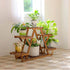 Wood Plant Stand Carbonized Triangle Corner Plant Rack - millionsource