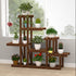 Wooden Multi Tier Plant Stand Flower Rack Shelf for Home Garden - millionsource