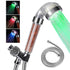 3 Color LED Filter Shower Handheld Shower Head w/ Hose Bracket - millionsource