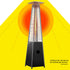 87 in Pyramid Patio Heater with Cover 42000 BTU Propane Gas Heating - millionsource