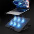 Dual USB Cooling Pad LED Light Slim Quiet Cooler Stand - millionsource