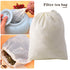 Cotton Muslin Drawstring Bags Reusable Filter Bag for Coffee Tea Herb - millionsource