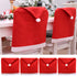 Christmas Ornaments Santa Hat Chair Cover Dining Table Decor - millionsource