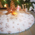 Plush Christmas Tree Skirt Xmas Snowflake Cover Ornament - millionsource