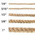 Twisted Manila 3 Strand Natural Fiber Cord Ropes - millionsource