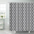 Geometric Fabric Bathroom Shower Curtain with Hook Set - millionsource