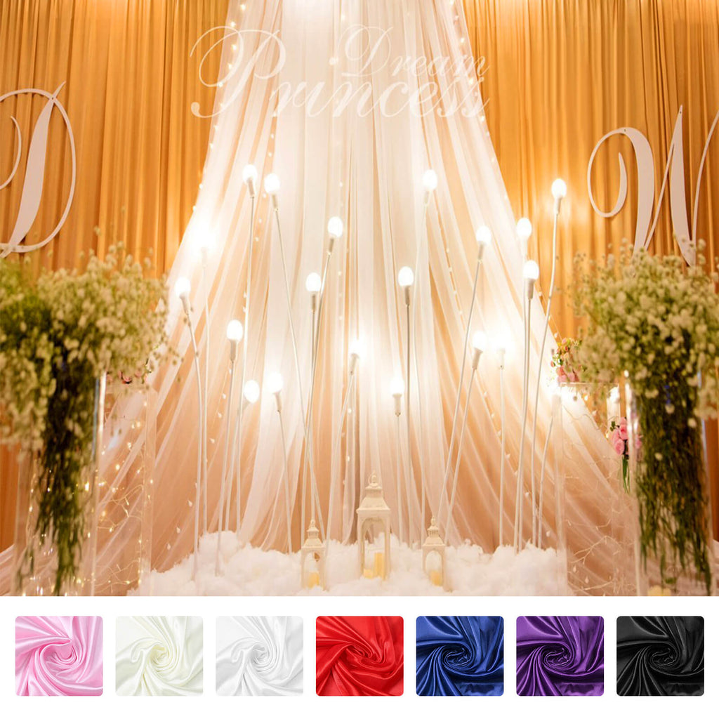Ice Silk Background Fabric Wedding Backdrop Wall Decor – millionsource