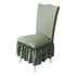 Jacquard Stretch Chair Cover Dining Room Ruffled Slipcover - millionsource