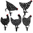 5Pcs Chicken Yard Art Outdoor Metal Statue Decor Garden Stakes - millionsource