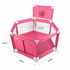 Foldable Safety Kids Baby PlayPen w Basketball Hoop 10 Balls Play Yard