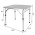 Portable Aluminum Fold-in-Half Table with Adjustable Heights - millionsource