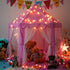 Girls Hexagon Princess Castle Play Tent Large Playhouse w/ Rug