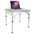 Portable Aluminum Fold-in-Half Table with Adjustable Heights - millionsource