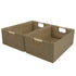 2x Fabric Storage Basket Collapsible Organizer Bin Box w/ Handle