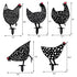 5Pcs Chicken Yard Art Outdoor Metal Statue Decor Garden Stakes - millionsource